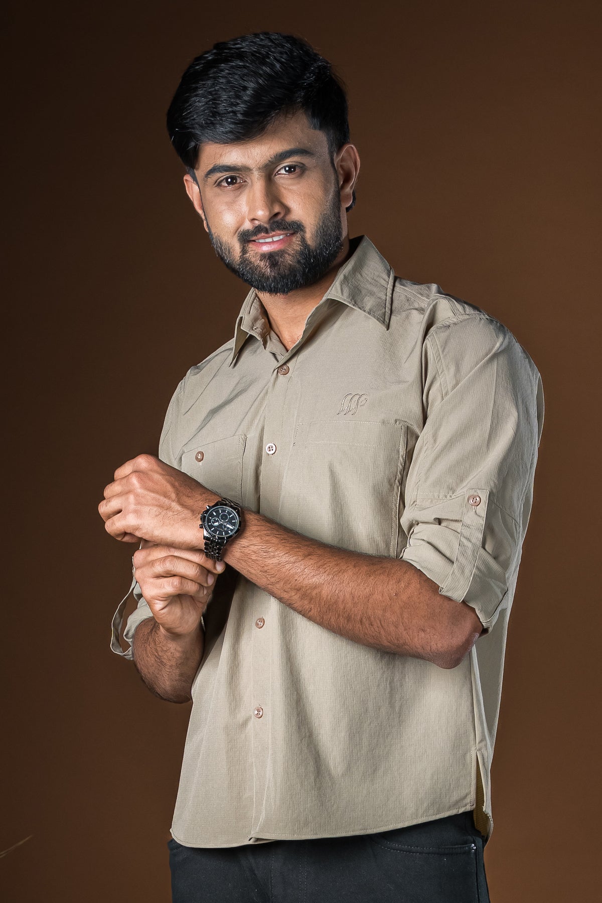 Bhadra Full Sleeve Shirt - Dry Fit Beige