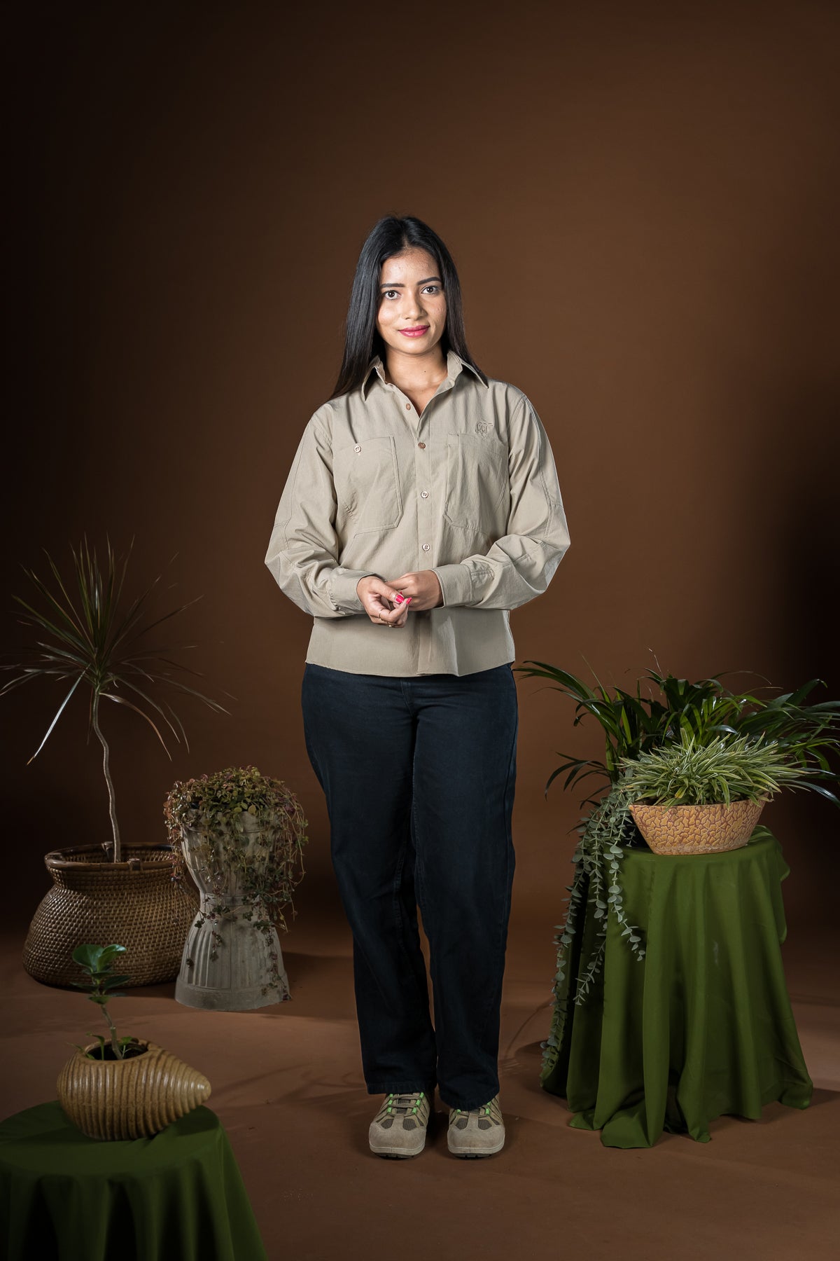 Bhadra Full Sleeve Shirt - Dry Fit Beige