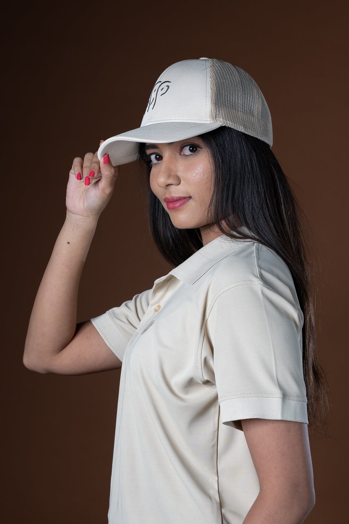 Kuruba Trucker Cap - Dry Fit & Mesh - All Beige