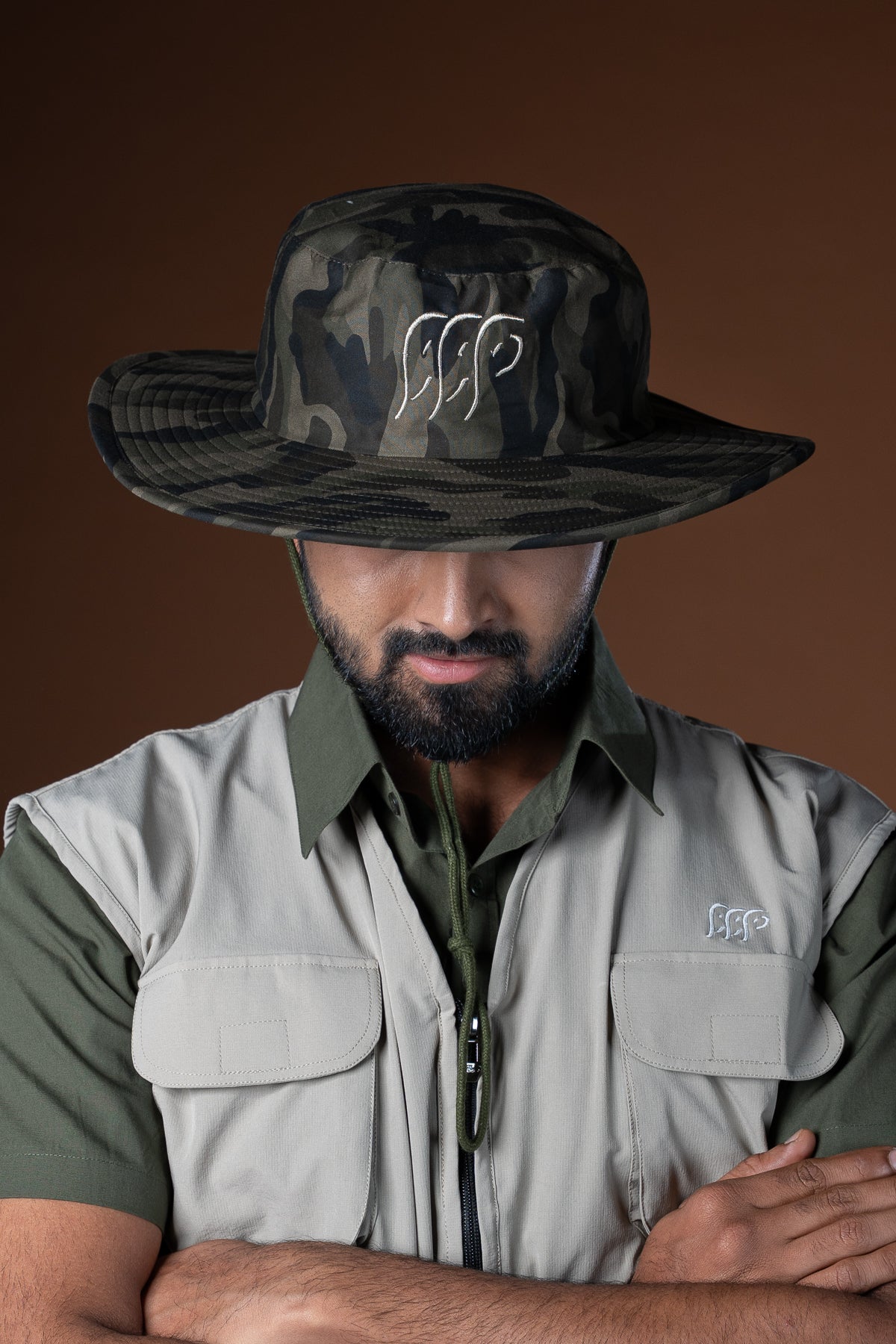 Warli Panama Hat - Camouflage