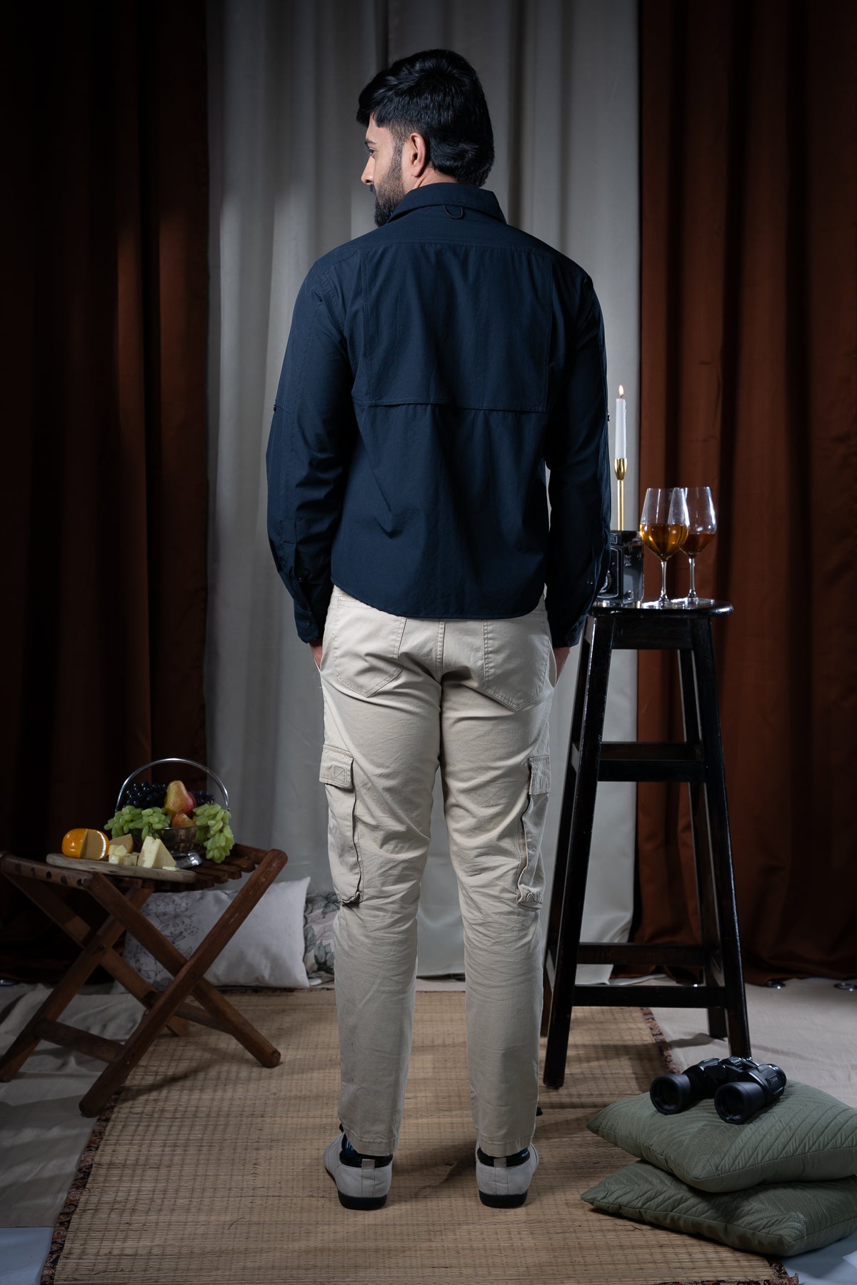 Bhadra Full Sleeve Shirt - Dry Fit Navy Blue