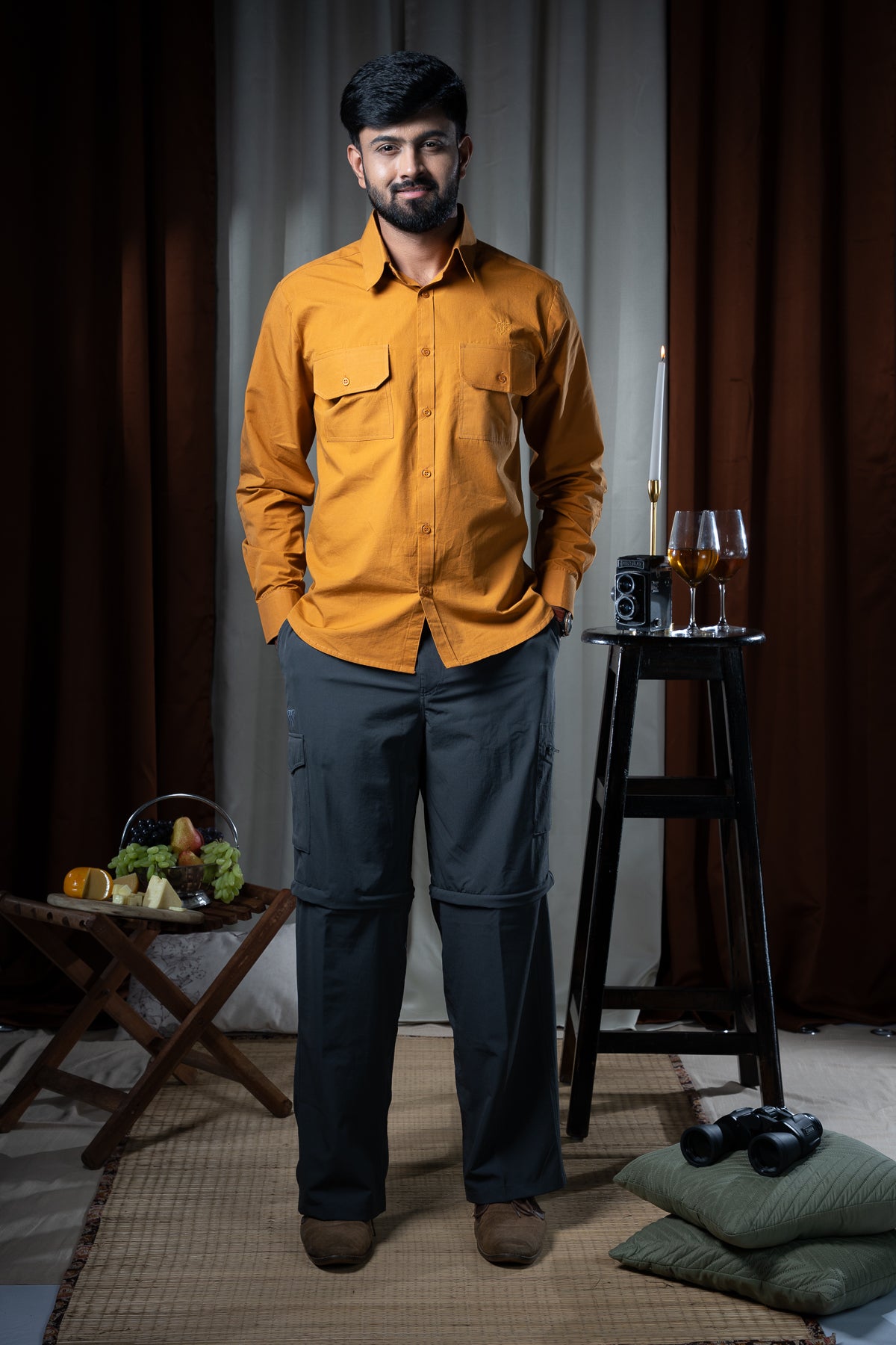 Kali Full Sleeve Shirt - Cotton Mustard