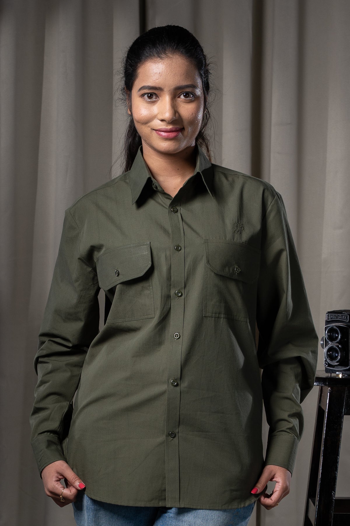 Kali Full Sleeve Shirt - Cotton Green