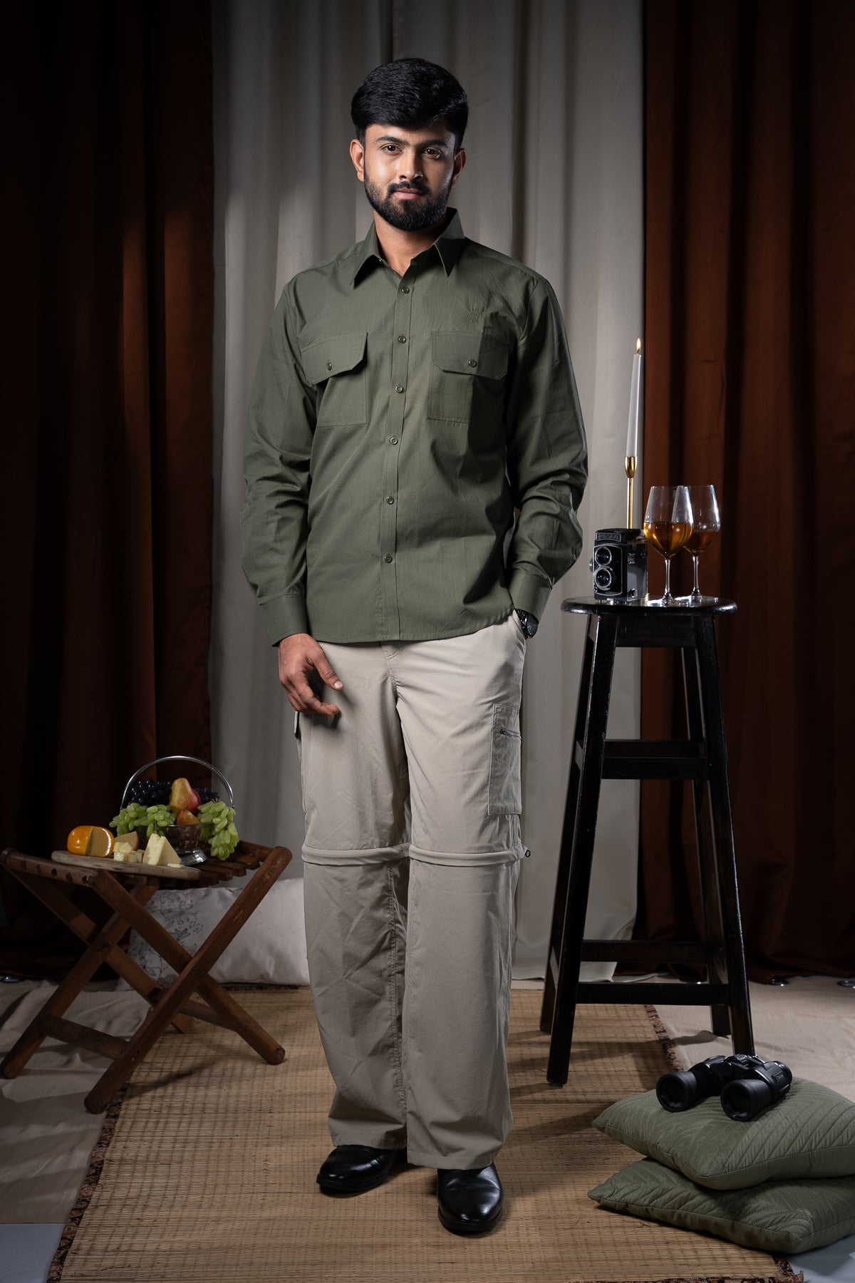 Kali Full Sleeve Shirt - Cotton Green