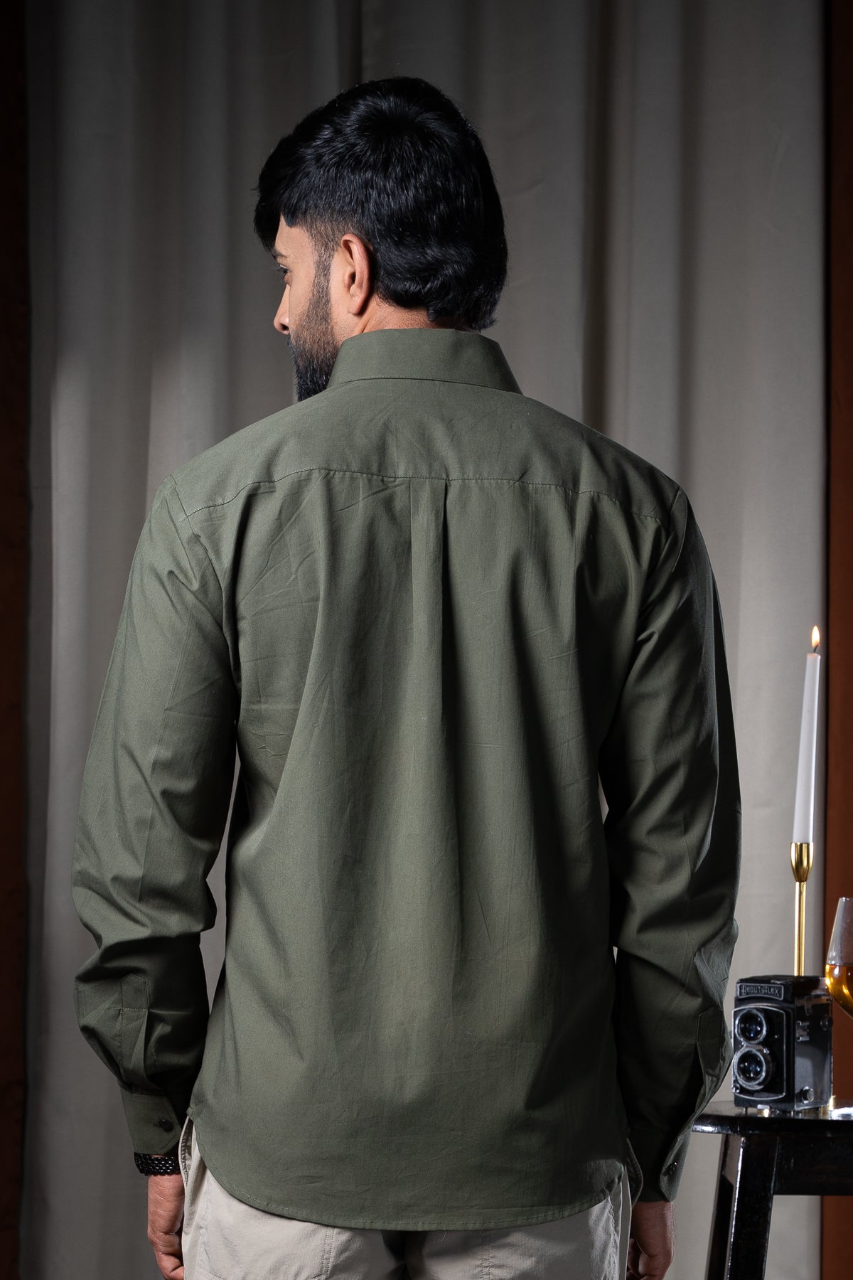 Kali Full Sleeve Shirt - Cotton Green