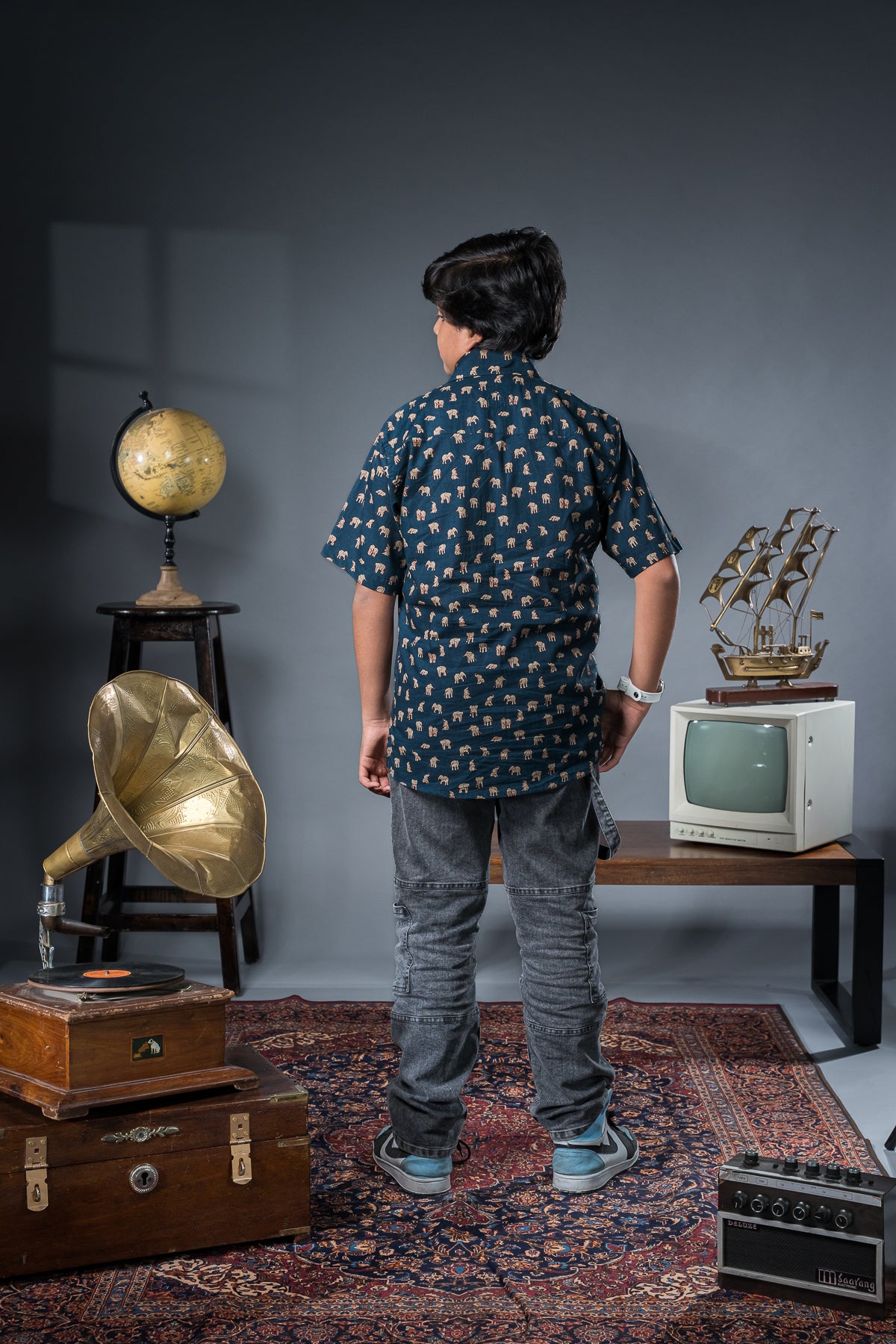 Cub Beige Elephant Printed Shirts