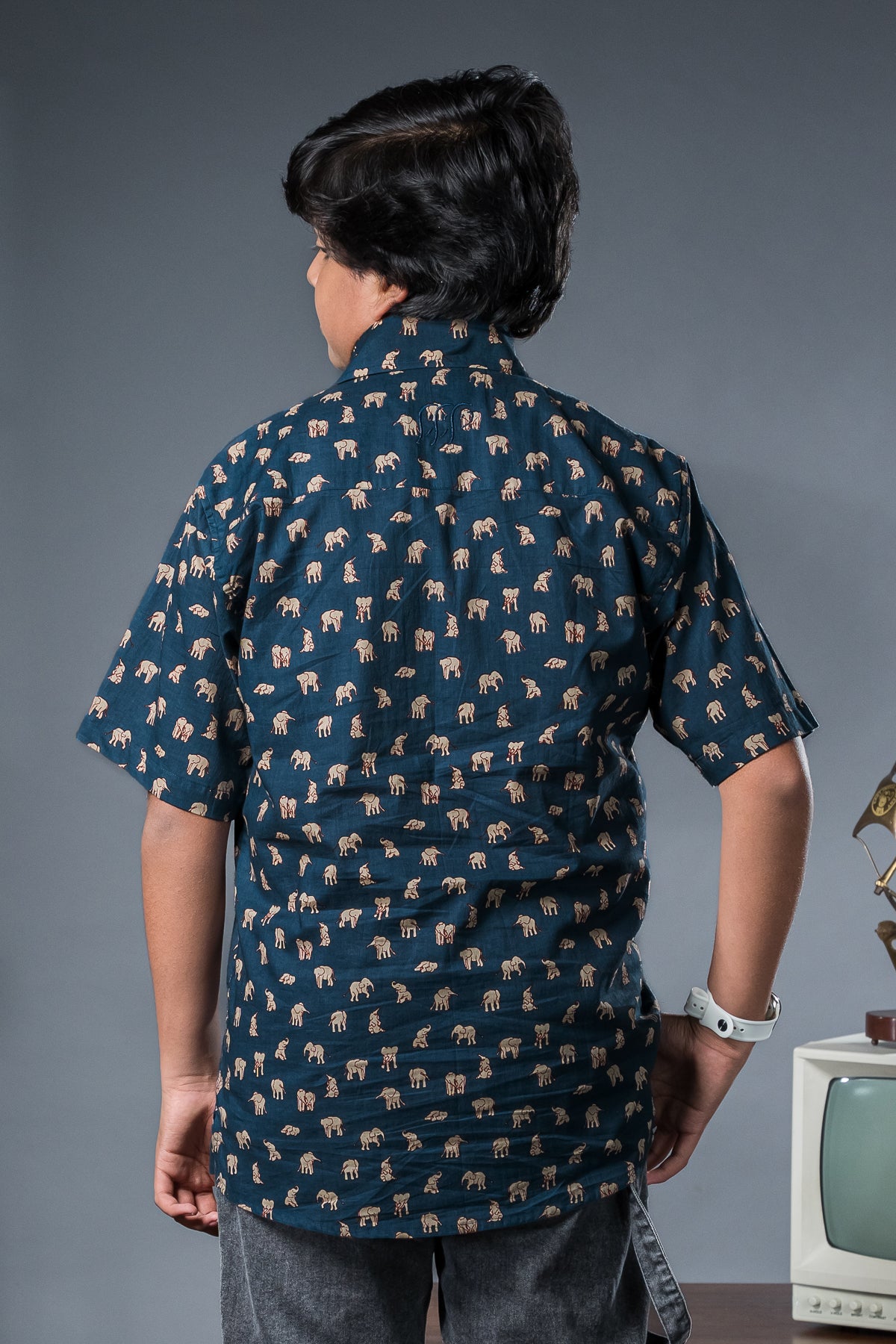 Cub Beige Elephant Printed Shirts