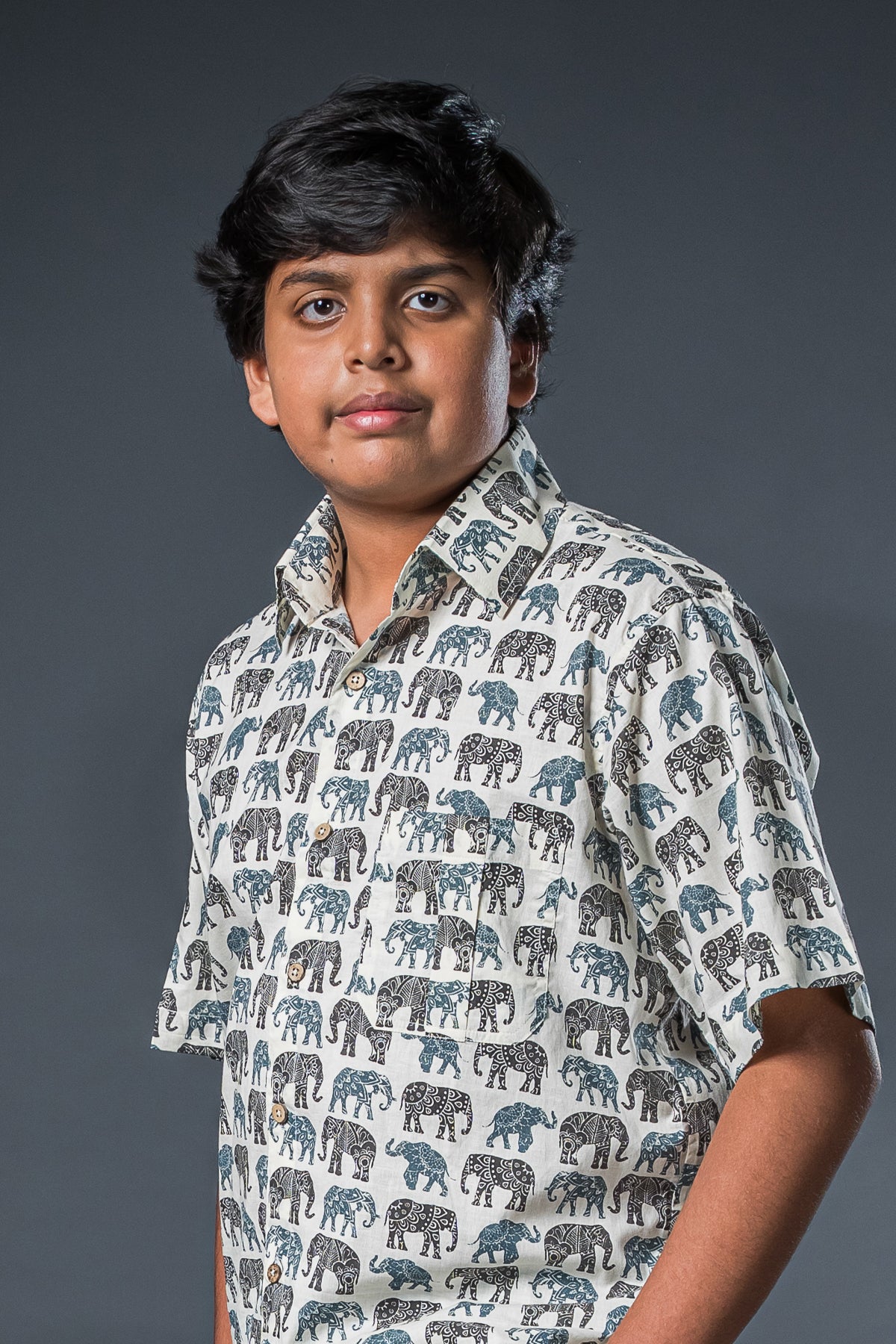 Cub Grey Elephant Printed Shirts