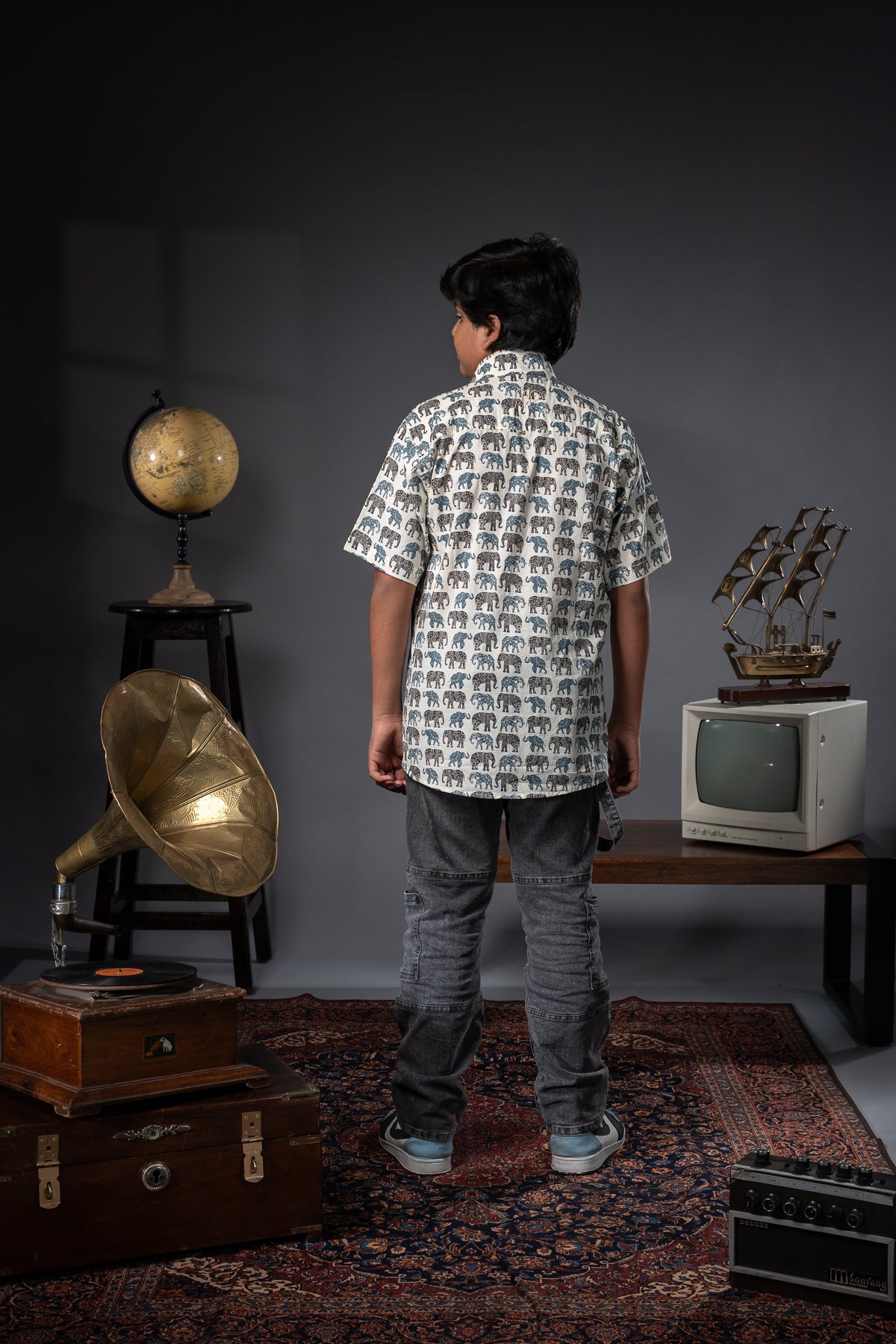Cub Grey Elephant Printed Shirts