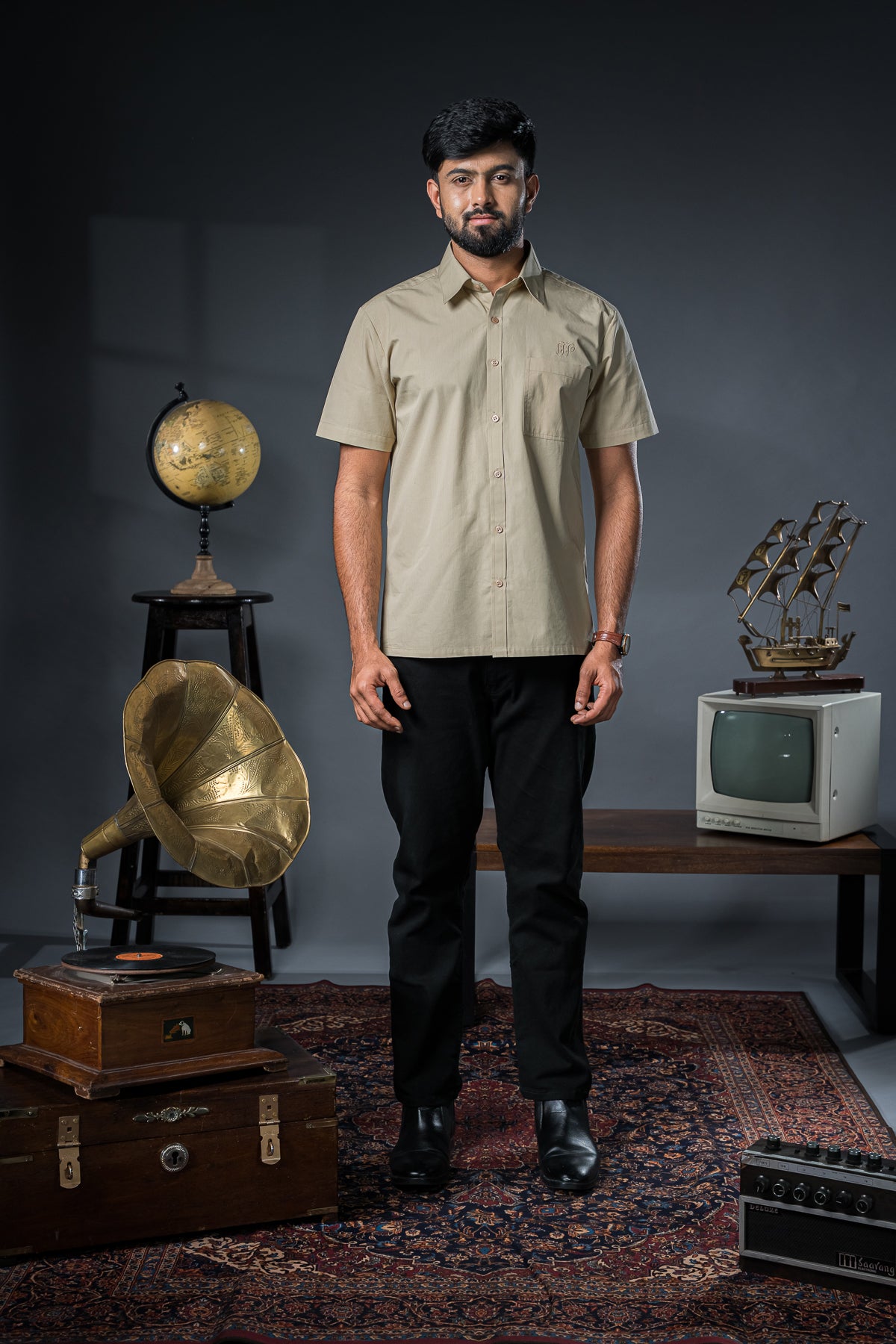 Bandipur Half Sleeve Shirt - Cotton Beige