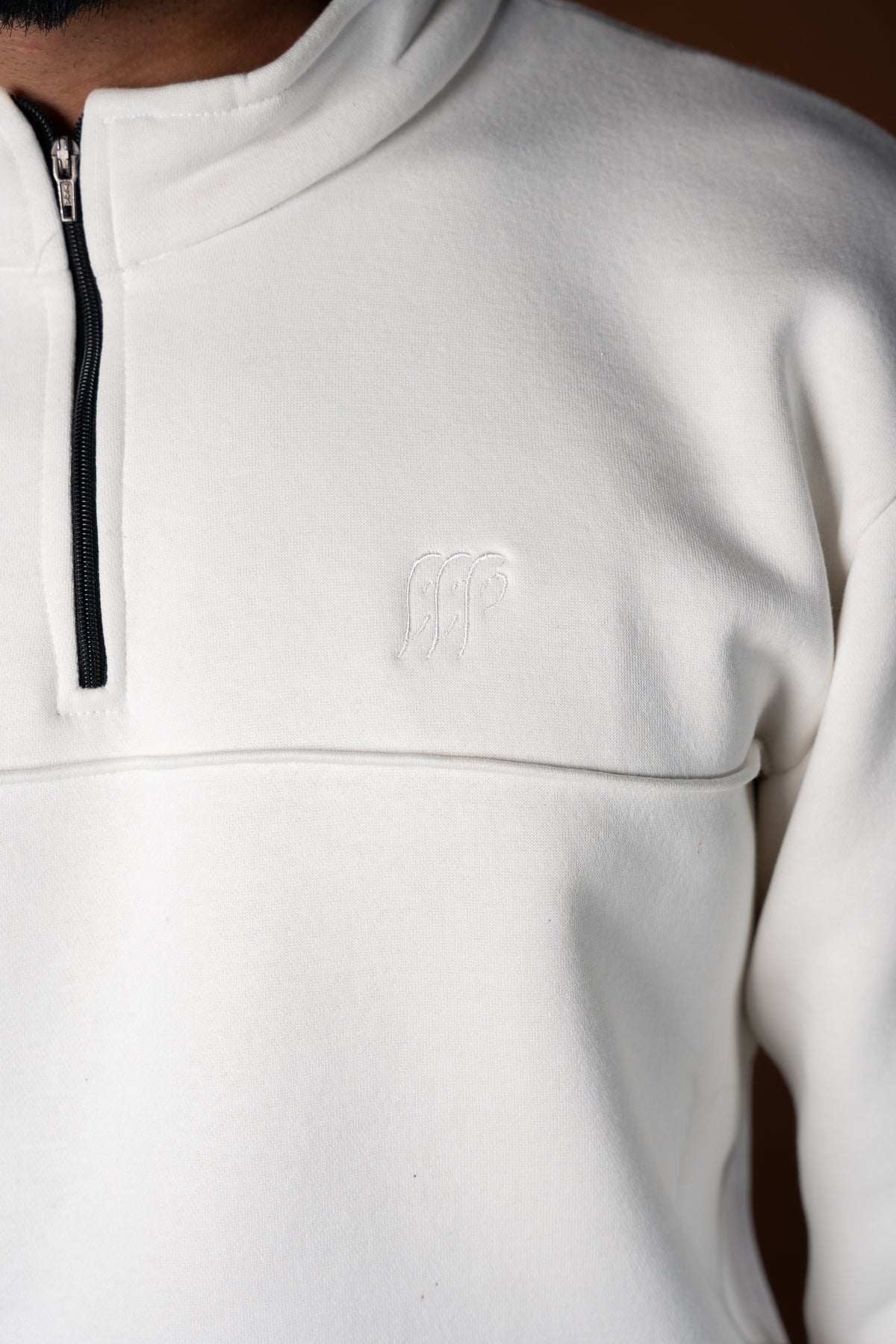 Otter Half Zipper Jacket - Off White