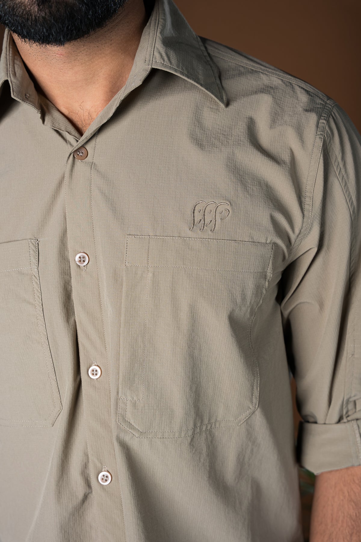 Bhadra Full Sleeve Shirt - Dry Fit Beige
