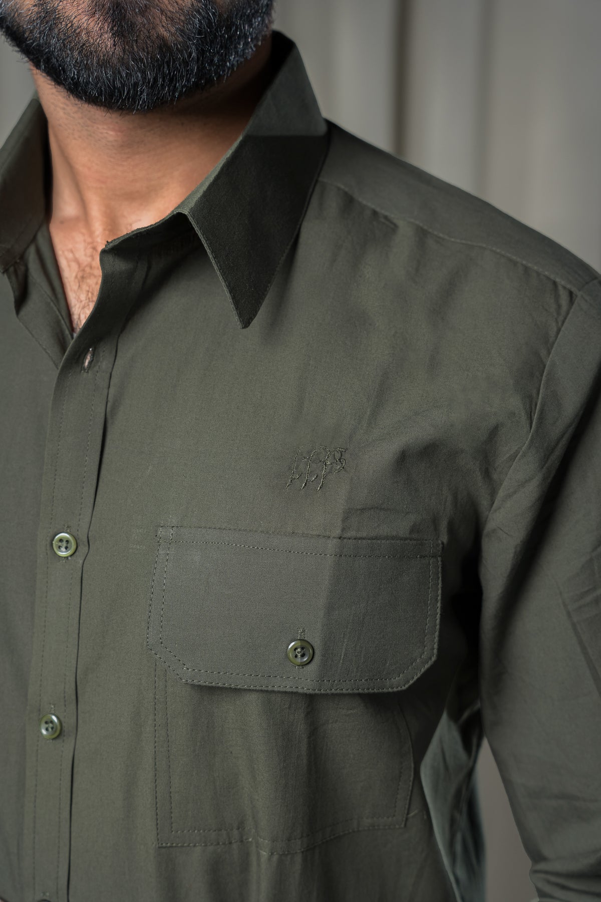 Kali Full Sleeve Shirt - Cotton Green