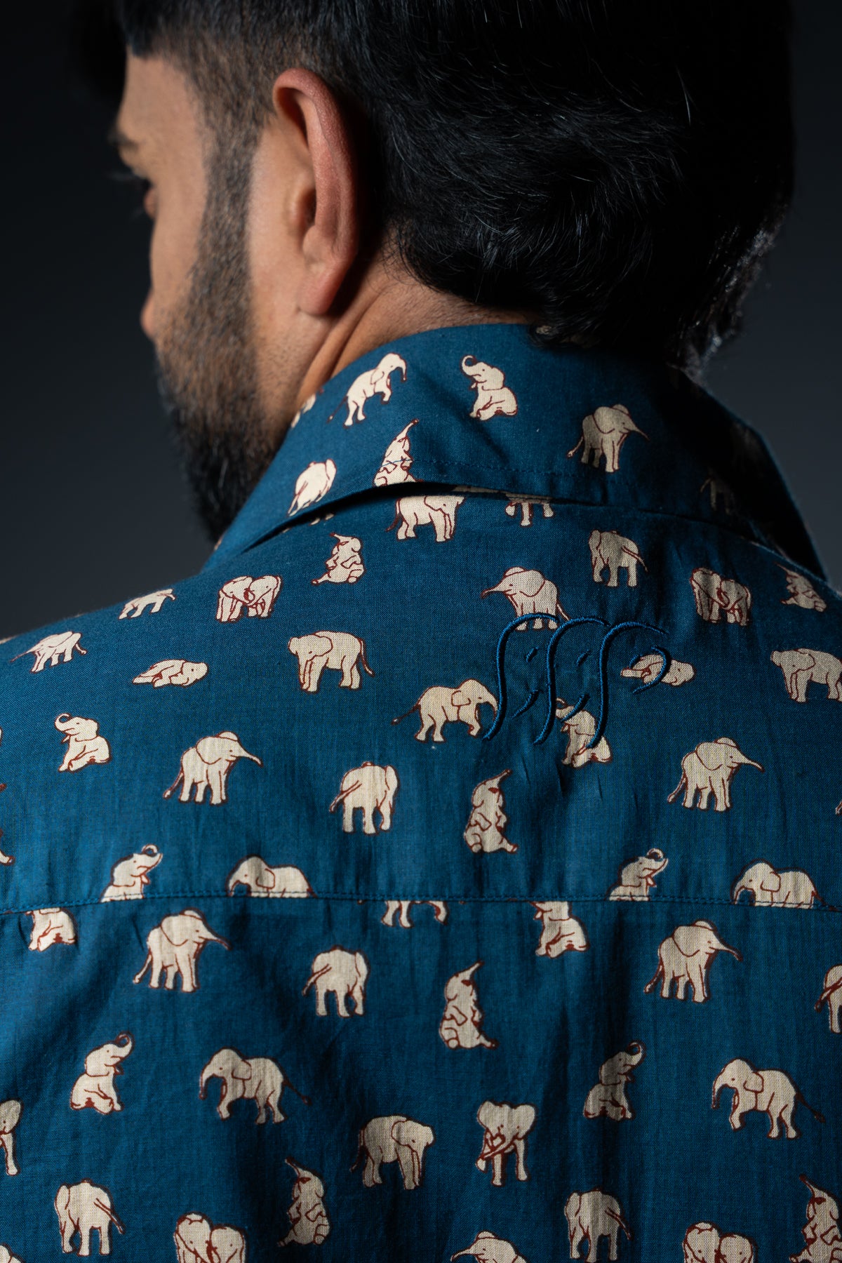 Beige Elephant Printed Shirts