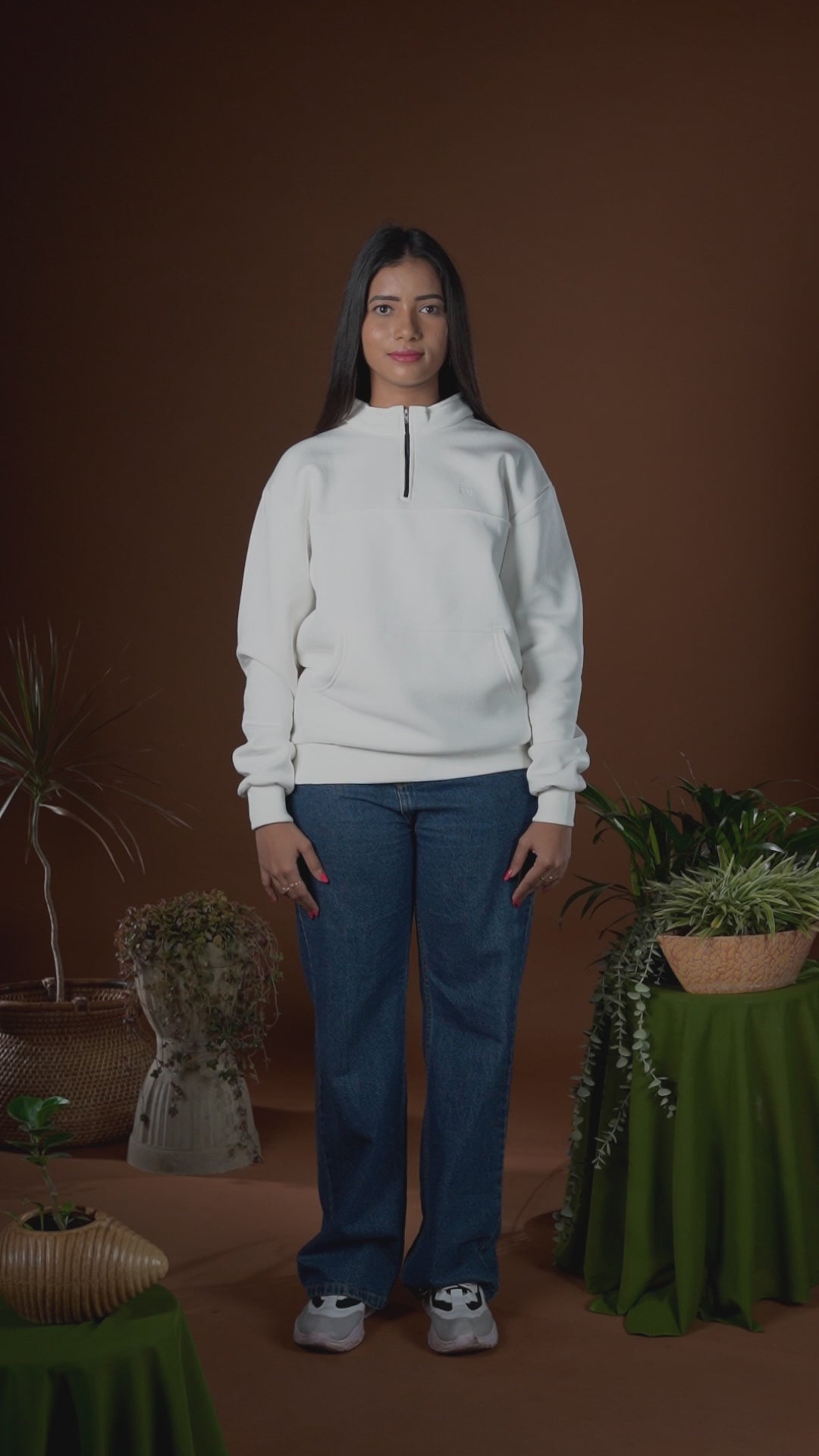 Otter Half Zipper Jacket - Off White