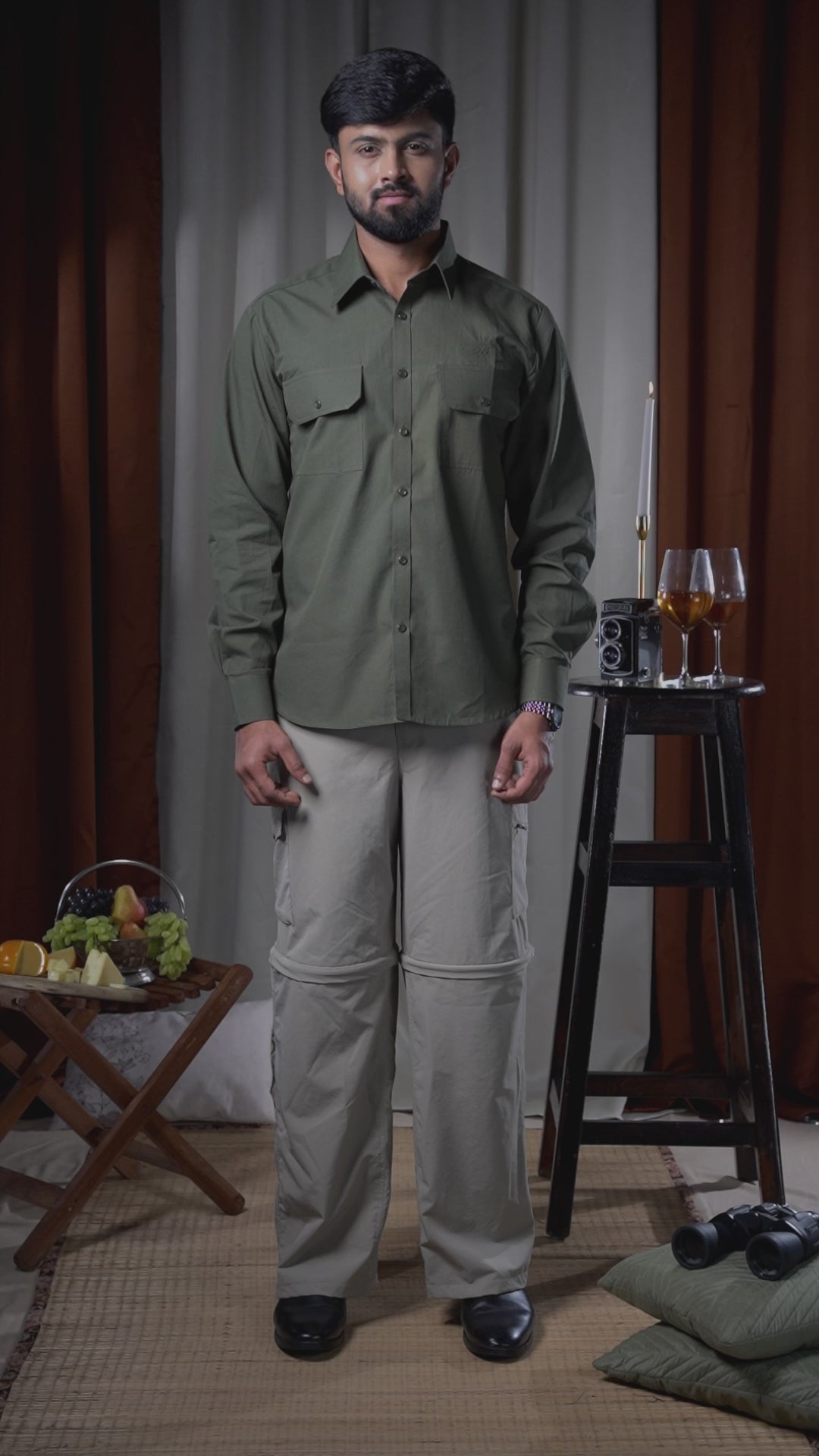 Kali Full Sleeve Shirt - Cotton Green