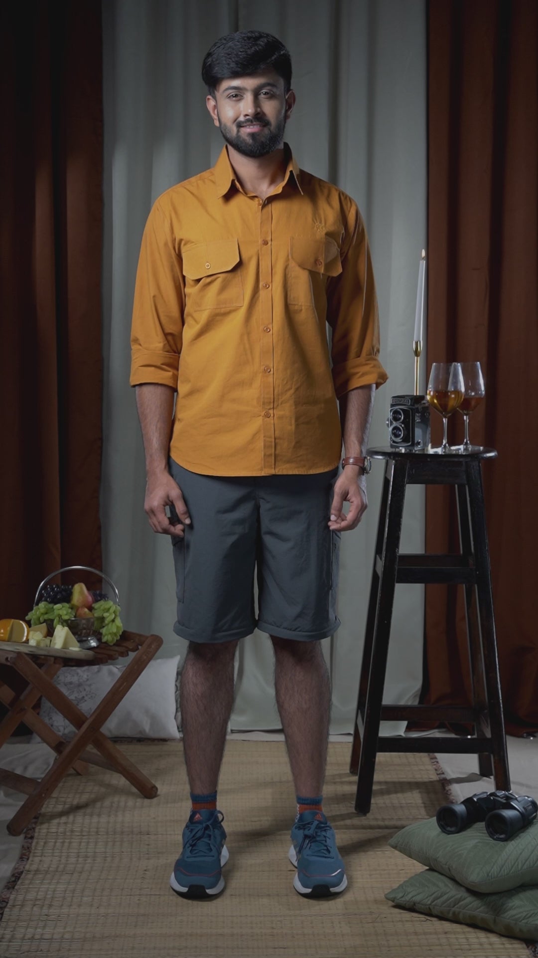 Kali Full Sleeve Shirt - Cotton Mustard