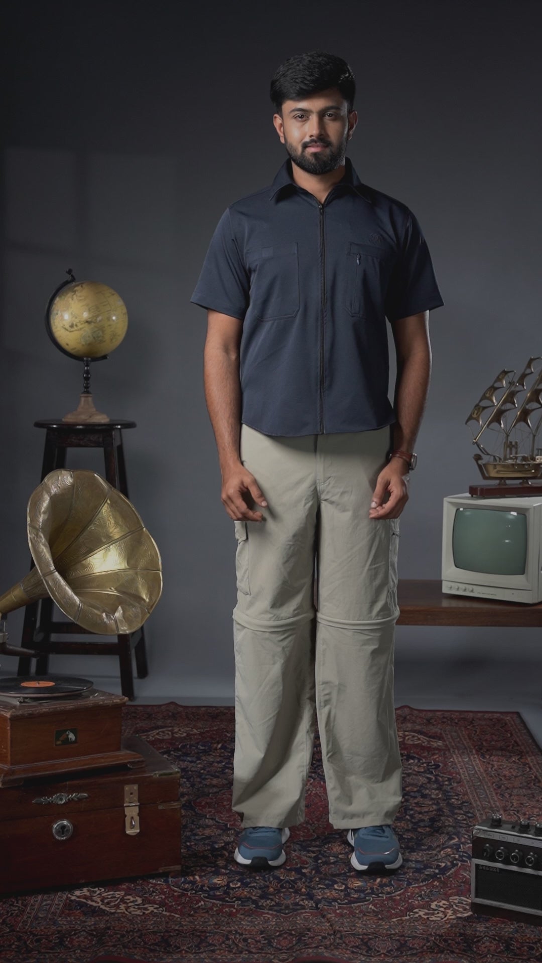 Kabini Half Sleeve Shirt - Dry Fit Navy Blue