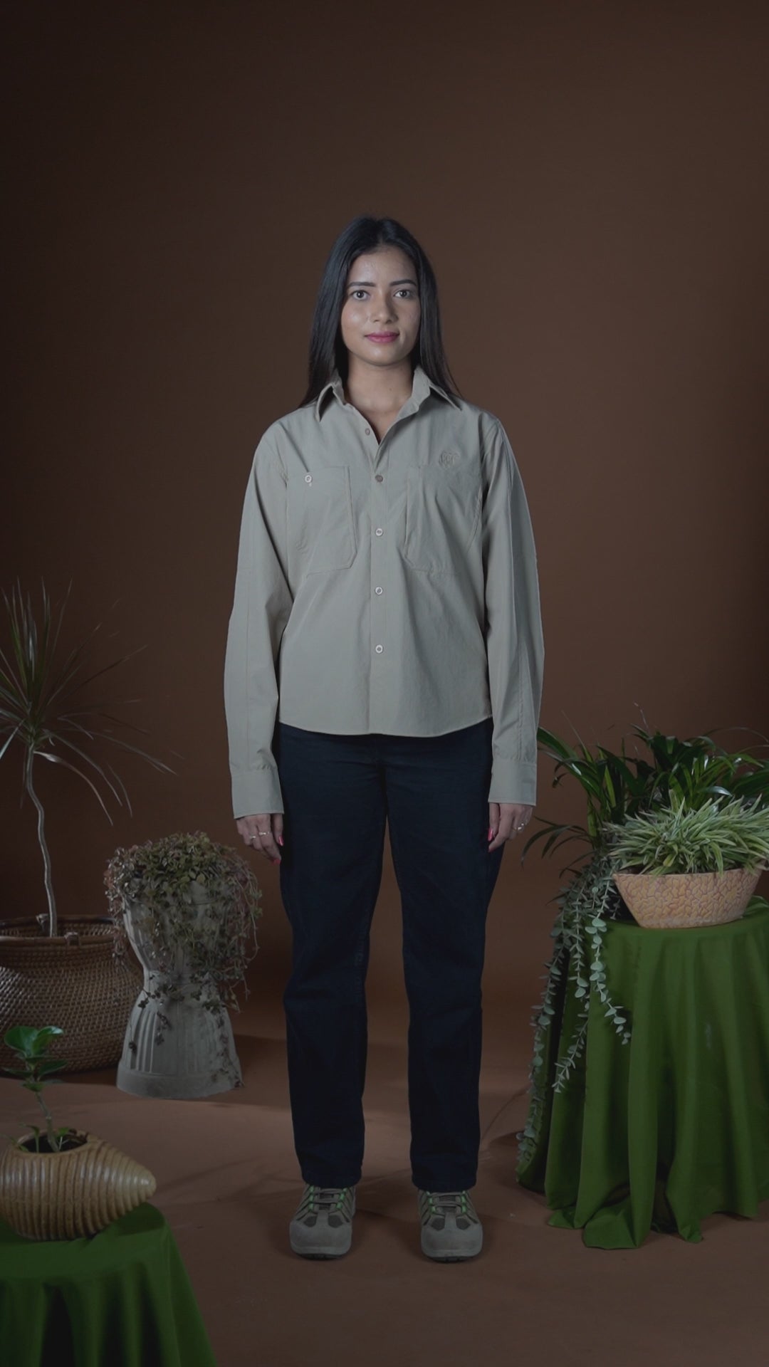 Bhadra Full Sleeve Shirt - Dry Fit Beige
