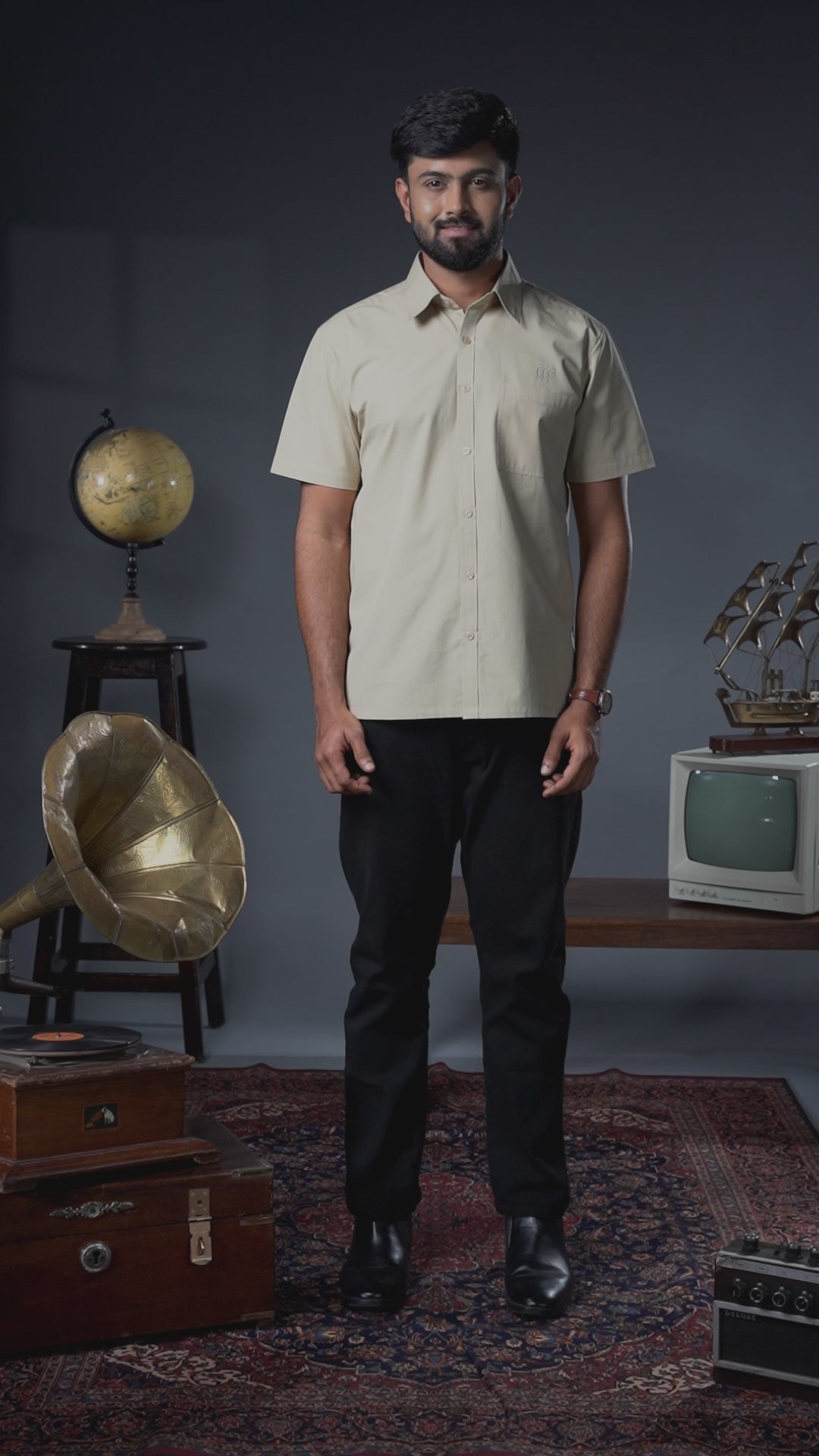 Bandipur Half Sleeve Shirt - Cotton Beige